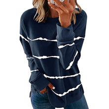 Load image into Gallery viewer, Women Hooded New Womens Tie-Dye Printed Striped Fashion Round Neck Loose Long-Sleeved Sweatshirt 2020