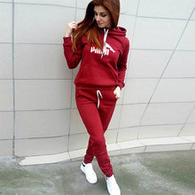 Load image into Gallery viewer, Women's Tracksuit 2 Piece Set Pullover Hoodie+Pants Sports Suit Female Autumn Winter Sweatshirt Sets Sportswear Suits For Woman