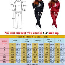Load image into Gallery viewer, Women's Tracksuit 2 Piece Set Pullover Hoodie+Pants Sports Suit Female Autumn Winter Sweatshirt Sets Sportswear Suits For Woman