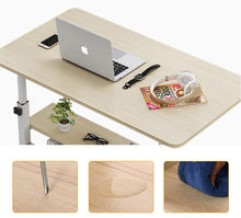 Load image into Gallery viewer, Wooden Laptop Table with Wheels Shelf Storage Height Adjustable Laptop Desk Computer Stand Desk for Sofa Bed Beside