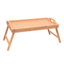 Load image into Gallery viewer, Wooden Portable Foldable Computer Laptop Desk Adjustable Notebook Desk Table Bed Sofa Breakfast Tray Picnic Table Studying Table