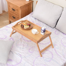 Load image into Gallery viewer, Wooden Portable Foldable Computer Laptop Desk Adjustable Notebook Desk Table Bed Sofa Breakfast Tray Picnic Table Studying Table