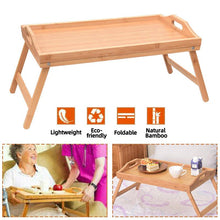 Load image into Gallery viewer, Wooden Portable Foldable Computer Laptop Desk Adjustable Notebook Desk Table Bed Sofa Breakfast Tray Picnic Table Studying Table