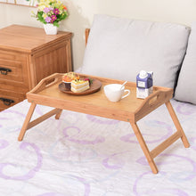 Load image into Gallery viewer, Wooden Portable Foldable Computer Laptop Desk Adjustable Notebook Desk Table Bed Sofa Breakfast Tray Picnic Table Studying Table
