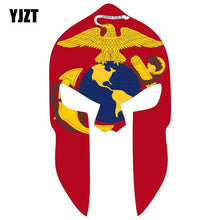 Load image into Gallery viewer, YJZT 8.6CM*15.2CM SPARTAN HELMET MARINE STYLE decal Automobile styling Car Sticker Motorcycle parts C1-7008