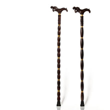 Load image into Gallery viewer, Ya Zhai old mahogany red sandalwood wood wood cane crutches leading black cane cane supplies the elderly elderly pet buda