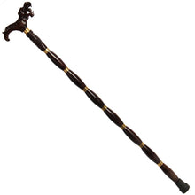 Load image into Gallery viewer, Ya Zhai old mahogany red sandalwood wood wood cane crutches leading black cane cane supplies the elderly elderly pet buda