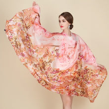 Load image into Gallery viewer, Yellow 100% Pure Silk Long Scarves Fashion Apparel Accessories Women Silk Scarf Tippet Spring Summer Autumn Winter Scarves Wraps