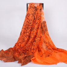 Load image into Gallery viewer, Yellow 100% Pure Silk Long Scarves Fashion Apparel Accessories Women Silk Scarf Tippet Spring Summer Autumn Winter Scarves Wraps