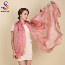 Load image into Gallery viewer, Yellow 100% Pure Silk Long Scarves Fashion Apparel Accessories Women Silk Scarf Tippet Spring Summer Autumn Winter Scarves Wraps