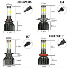 Load image into Gallery viewer, Zdatt H4 Led Headlights 9003 HB2 Running lights Lamp 100W 12000LM 3000K 6000K 8000K H4 LED Fog lights Automobiles Motorcycle