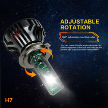Load image into Gallery viewer, Zdatt H7 LED Headlights H4 H11 Bulb H1 H8 H9 motorcycle led light 9005 9006 6000K 100W 12000LM 12V 24V Automobiles Fog Lamp