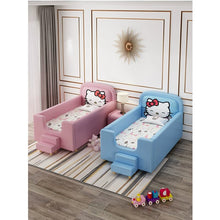 Load image into Gallery viewer, creative Children bed with stairs  princess bedroom cartoon shape baby beds Stitching bed