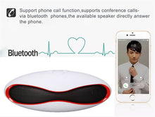 Load image into Gallery viewer, Wireless bluetooth Colorful LED Rugby Design Hands Free Portable Stereo Speaker