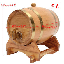 Load image into Gallery viewer, 5L Wooden Barrel with Spigot for Whisky Wine Liquor Homebrew