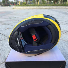 Load image into Gallery viewer, full face helmet personality design with horn capacete casco Motorcycle helmet with cat ears automobile race antifog