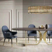 Load image into Gallery viewer, marble dining table home small apartment light luxury table simple modern dining table and chair combination rectangular dining