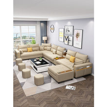 Load image into Gallery viewer, modern design corner customized fabric living room sofas