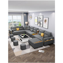 Load image into Gallery viewer, modern design corner customized fabric living room sofas
