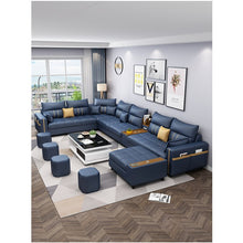 Load image into Gallery viewer, modern design corner customized fabric living room sofas