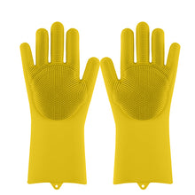 Load image into Gallery viewer, Magie Silikon Geschirr Wäscher Dish Waschen Schwamm Gummi Peeling Handschuhe Küche Reinigung 1 Paar