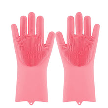 Load image into Gallery viewer, Magie Silikon Geschirr Wäscher Dish Waschen Schwamm Gummi Peeling Handschuhe Küche Reinigung 1 Paar