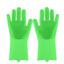 Load image into Gallery viewer, Magie Silikon Geschirr Wäscher Dish Waschen Schwamm Gummi Peeling Handschuhe Küche Reinigung 1 Paar