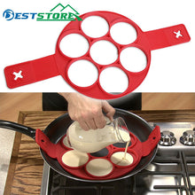 Load image into Gallery viewer, Pannenkoek Maker Ei Ring Maker Anti-aanbak Gemakkelijk Fantastische Ei Omelet Schimmel Keuken Gadgets Kookgerei Siliconen