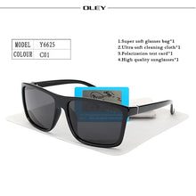 Load image into Gallery viewer, OLEY Polarized Men Sunglasses brand designer Retro Square Sun Glasses Accessories Unisex driving goggles oculos de sol Y6625