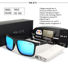 Load image into Gallery viewer, OLEY Polarized Men Sunglasses brand designer Retro Square Sun Glasses Accessories Unisex driving goggles oculos de sol Y6625