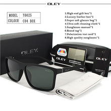 Load image into Gallery viewer, OLEY Polarized Men Sunglasses brand designer Retro Square Sun Glasses Accessories Unisex driving goggles oculos de sol Y6625