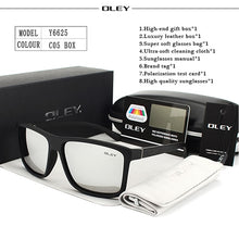 Load image into Gallery viewer, OLEY Polarized Men Sunglasses brand designer Retro Square Sun Glasses Accessories Unisex driving goggles oculos de sol Y6625