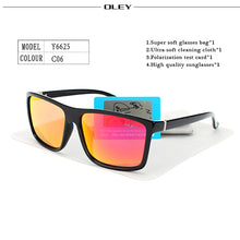 Load image into Gallery viewer, OLEY Polarized Men Sunglasses brand designer Retro Square Sun Glasses Accessories Unisex driving goggles oculos de sol Y6625