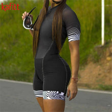 Load image into Gallery viewer, kafitt Pro Team Triathlon Set Women's Cycling Jersey One Piece Jumpsuit Short Sleeve Macaquinho Ciclismo Feminino Set Gel Pad