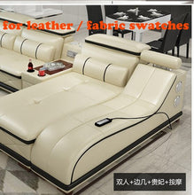 Load image into Gallery viewer, real genuine cow leather swatches of living room Sofa set диван мебель кровать muebles de sala genuine leather sofa cama puff as