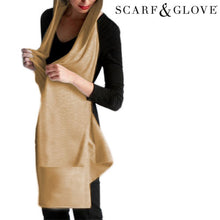 Load image into Gallery viewer, Scarf &amp; Glove Microwave Scarf with Pockets